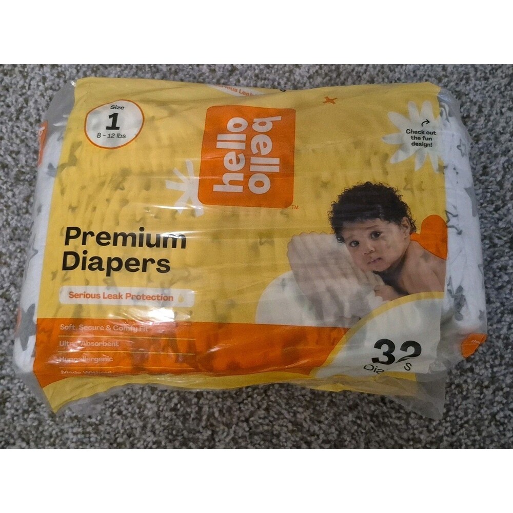 Hello Bello Premium Diapers Size 1,  8-12 lbs Disposable Stars